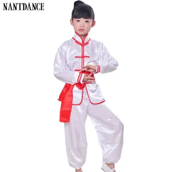 Crianças De Tae Kwon Do De Crianças Menino Chinês Tradicional Roupa China Kungfu Terno De Kung Fu Uniforme Para A Menina Trajes De Kungfu Uniformes