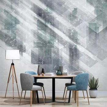 Decorativos, papel de parede moderno estilo simples linhas retro plano de fundo, pintura de parede