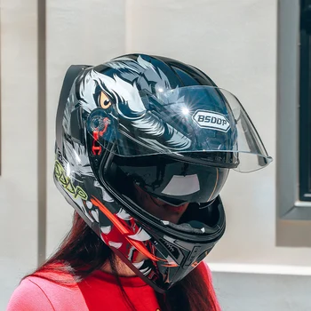 DOT Aprovados, Inverter-se de um Capacete de motociclista de Motocross Abrir Face Viseira de Dupla Lente de Capacete Para a Yamaha, kawasaki, Honda, Suzuki, KTM, BMW