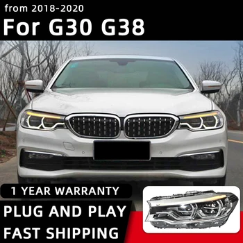 Farol BMW G30 Faróis de LED 2018-2020 525i 530i G38 Lâmpada da Cabeça de Estilo Carro de DRL Sinal de Lente do Projetor Auto Acessórios