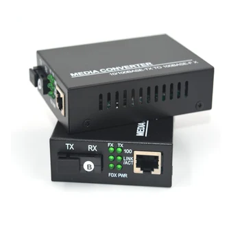 Fast Ethernet Conversores de Mídia 100M único-modo SC Fibra - Um Par de 10/100Base-TX para 100Base-FX de até 20KM/40Km/60Km/80Km/100Km