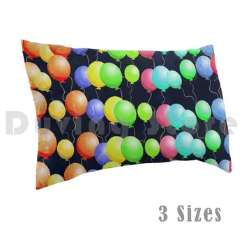 Festa de aniversário Balões Travesseiro Impresso 50x75 Celebrar Cores Coloridas Multi Cores Divertido