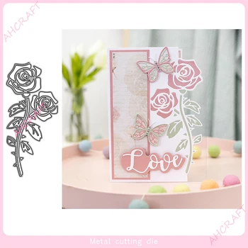 Flor de rosa Lace Metal cortantes para DIY Scrapbooking Álbum de Fotos Decorativo em Relevo o Papel do Cartão de Artesanato Morrer 2022