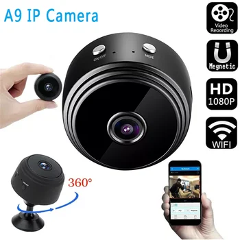 Frete grátis Mini Câmera IP Gravadores sem Fio wi-Fi HD 1080P o Monitor de Rede de Segurança para Casa Camer micro Vídeo A9 Mini Câmera fas