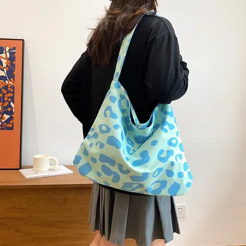 Grande Capacidade de Impressão de Leopardo, Um Saco de Ombro coreano Tendência da Moda Sacola Diagonal Saco de Mulheres Shopper Bag