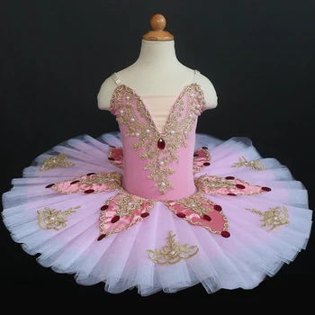 Gril Tutus de Balé vestido de crianças lago dos cisnes Balé Trajes de roupas profissionais meninas tutu vestido de dança Vestido de Roupa