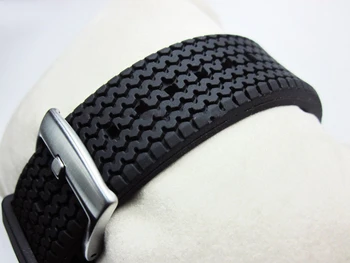 Grosso Watchbands 21mm/22mm de alta qualidade Pulseira de borracha faixa de Relógio à prova d'água Correia de Sílica gel Tiras do Cinto de Pneus padrão de Watchban