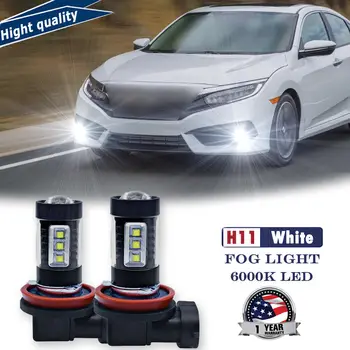 H11 80W CONDUZIU a Lâmpadas de Atualização Luz de Nevoeiro Para Honda Civic 06-17/Ajuste 07-17/CR-V 02-17
