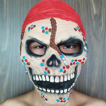 Halloween Máscara de Látex horror pirataria máscara de desempenho adereços bioquímica cosplay
