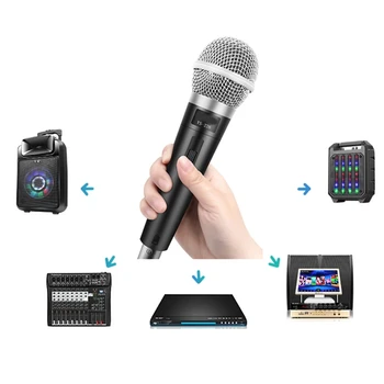 Handheld Entrevista Microfone Cardióide Vocal do Microfone Ótimo para o Profissional de Ktv, Palco de Desempenho, Reuniões de Negócios