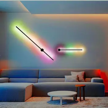 Iluminação Para Casa Minimalista RGB Atmosfera Arandelas Com RC BedroomLiving Sala de Luz de Cabeceira na Parede do Fundo Led, Lâmpada de Parede