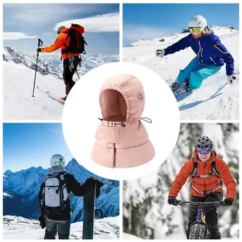 Inverno Face Cover Unisex Térmica Chapéu Morno Com Extented Pescoço Guarda Permeável Cabeça, Rosto Capa Protetora Para Esquiar, Andar De Bicicleta