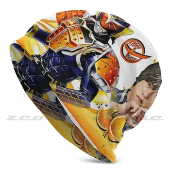 Kamen Rider Gaim Lado-A-Lado ( Estilo #1 ) Personalizado Padrão De Malha Chapéus Plus Size Elástico Macio Cap Kamen Rider Gaim Kouta