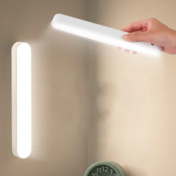LED Portátil Magnético Noite a Luz de Carregamento USB Toque Dimmable Dormitório Mesa de Leitura, Lâmpada do Armário Eléctrico de Iluminação de Emergência