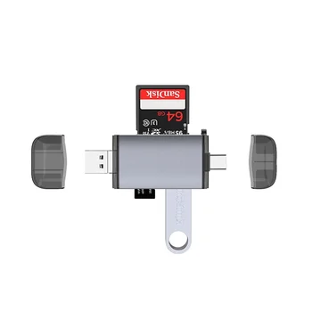 Leitor de cartão Micro USB 2.0 Tipo C A SD Micro SD TF Adaptador de Acessórios OTG Cardreader Inteligente de Memória Leitor de Cartão SD