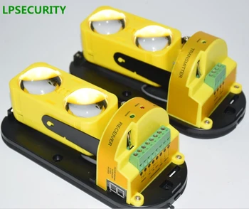 LPSECURITY 2 feixes de 30 a 100m LED alinhamento Infravermelho Ativo Feixe do Sensor de alarme de Detector de Barreira de proteção de perímetro