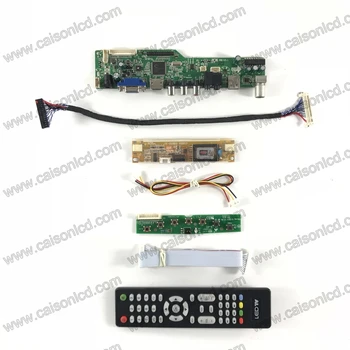 M6-V5.1 TV LCD controlador de suporte de placa VGA ÁUDIO AV USB de TV de 17 polegadas, resolução 1280X1024 2-lâmpada M170ETN01.0 LM170E03-TLHB