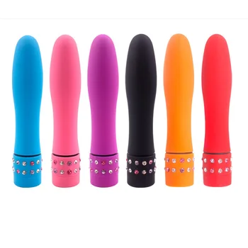 Mini Bullet Vibrador Diamante G-Spot Massagem, Varinha Mágica Muti-Velocidade Estimulador de Clitóris Brinquedos Sexuais para as Mulheres de Vibração Dildos
