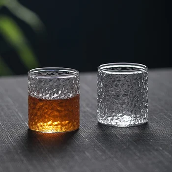 Mini Japonês martelo de vidro xícara (chá) de calor do agregado familiar resistente a pequena capacidade de chá de pequeno copo de tamanho definido
