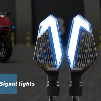 Moto Luzes de sinalização de Direcção LED Sinal de volta Luzes Diurnas Brilho de Moto Acessórios