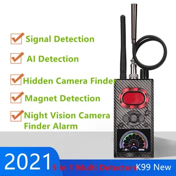 Multi-função de AI Anti-Espião Câmera do Detector de Áudio GSM/Vibrar Bug do Localizador de Sinal de GPS RF Tracker Auto de Visão Noturna Cam Detectar Alarme