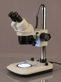 Múltiplas fontes de Estéreo Microscópio-AmScope fontes de Novos 10X & 30X Dupla Iluminada 6W LED Estéreo Binocular Microscópio