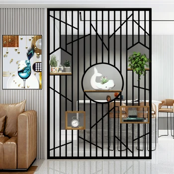 Nordic office tela de partição de parede moderno e minimalista estilo industrial oca, sala de estar, sala de jantar a decoração de rack