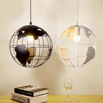 Nordic Tieyi Restaurante Hanging Lamp Criativo Individual Lâmpadas Pendentes A Decoração Do Interior Da Terra Lighting E27 Luminária Bola