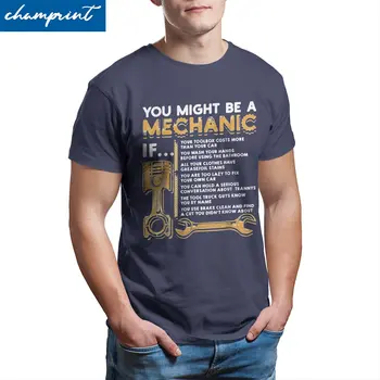 Novidade Você Pode Ser Um Mecânico Se Engraçado Mecânico de T-Shirt para Homens Crewneck Puro Algodão T-Shirts de Manga Curta Tees Exclusivas Tops
