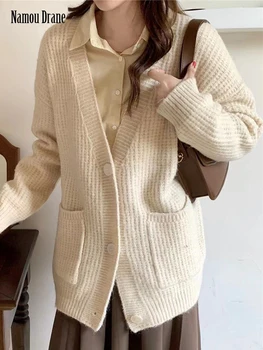 Outono Inverno De 2022 Nova Solto Suéter de Preguiçoso Estilo coreano Versão da Moda Versátil Idade-redução da Blusa