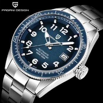 PAGANI DESIGN Novo de Luxo Sport Mecânica Relógios de pulso tipo Superior de Homens de Aço Inoxidável Relógios Automáticos Relógio à prova d'água para Homens