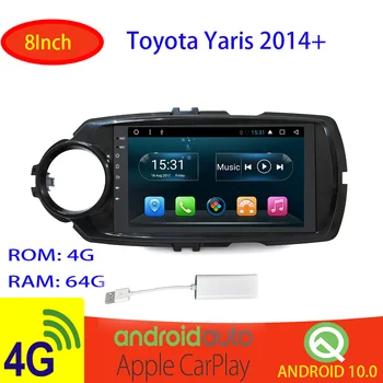Pantalla Automático Para Toyota Yaris 2014 2015 2016 2017 auto-Rádio Multimédia Player de Vídeo de Navegação GPS Android 10 Não 2din 2 din dvd