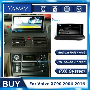 Para a Volvo Xc90 2004-2016 auto-Rádio Px6 2 Din Android 9.0 Autoradio Estéreo Multimídia Player de Áudio, GPS de Navegação HD Tela de Toque