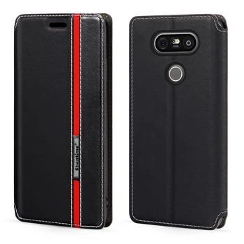 Para LG G5 Caso da Moda Multicolor Fecho Magnético Couro Flip Case Capa com o Titular do Cartão de 5,3 polegadas