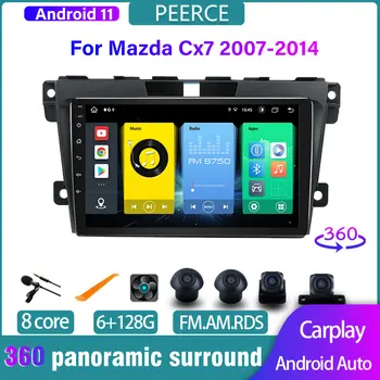PEERCE Para o (a) Mazda Cx7 2007 A 2014 Rádio Multimédia Player de Vídeo de Navegação GPS Wireles Carplay AndroidAuto N.º 2 DIN