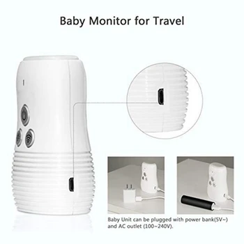 Pequeno e Portátil sem Fio do Bebê de Som Monitor de Bebê Monitoramento Intercomunicador em Dois sentidos a Luz da Noite Mãe Lado Built-in Bateria Carregável