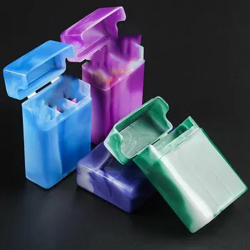 Plástico flip top cigarro caso Multifuncional Portátil de Armazenamento de Caixa de Plástico Compartimentos de Armazenamento Com Compartimentos Portátil