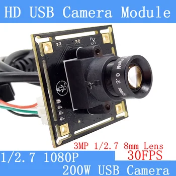 PU'Aimetis Mini câmera de Vigilância de vídeo 1080P Full Hd MJPEG 30fps Alta Velocidade 3MP 8 milímetros de Lente CCTV Android Linux UVC USB do Módulo da Câmera