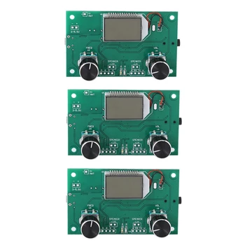 Quente TTKK 3X Receptor de Rádio FM Módulo 87-108Mhz Frequência de Modulação de som Estéreo de Receber a Bordo Com Display LCD Digital 3-5V DSP PLL