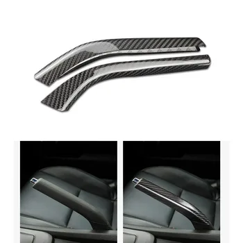 Real de Fibra de Carbono de Estacionamento travão de Mão Aperto de Botão Tampa Tampa Guarnição de ajuste Para o Chevrolet Camaro 2010-2015