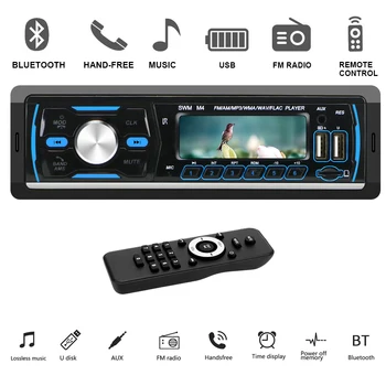 Rádio do carro Áudio Autoradio MP3 Player Transmissor FM Bluetooth Estéreo 1Din Display Digital Caminhão Acessórios Automotivos Universal