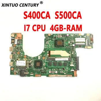 S400CA Notebook placa-Mãe Para o ASUS VivoBook S500CA S400C S500C Laptop placa-Mãe 4GB-RAM CPU I7 DDR3 Teste de 100% Trabalho