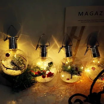 Solar Bola De Fio De Cobre, Lâmpada De Suspensão De Luz Da Árvore De Natal Da Luz Decorativa De Casa, Quarto De Noite, A Luz Do Pátio De Suspensão