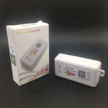 SP107E DC5V-24V de Música Bluetooth Controlador LED de cor completa do RGB do SPI, Controle de aplicativos para celular para 2811 2812 1903 CONDUZIU a Luz de Tira de Fita