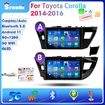 Srnubi Android 11.0 Rádio do Carro Para Toyota Corolla 2014-2016 Multimídia Vídeo Player 2Din 4G WIFI GPS de Navegação Carplay unidade de Cabeça