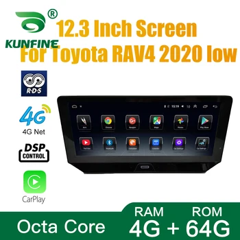 Tesla Tela Octa Core, 4GB de RAM, 64 GB de ROM Android Carro DVD GPS Jogador sem plataforma Estéreo do Carro Para Toyota RAV4 2020 basic Versão de Rádio