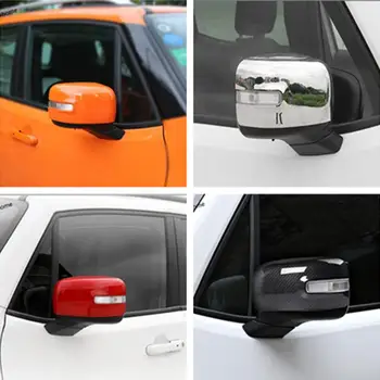 Yimaautotrims Porta do Carro do Lado do Asa Espelho Retrovisor Caso Capa Espelho Trim 2 Pcs Ajuste Para o Jeep Renegade 2015 - 2020 Exterior Kit ABS