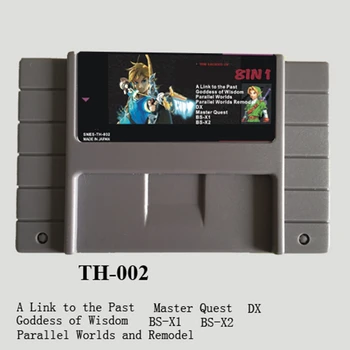 Zeldaed 8 Em 1 Coleção de jogos de 16 Bits Grande de cor Cinza Jogo de cartas Para NTSC EUA Consola de jogos