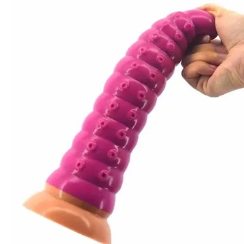 Ânus Massagem De Próstata Masturbação Longo Plug Anal Enorme Bunda Rolha De Brinquedos De Sexo Anal Com Vibrador, Com Ventosa Adulto Recepção Vibrante
